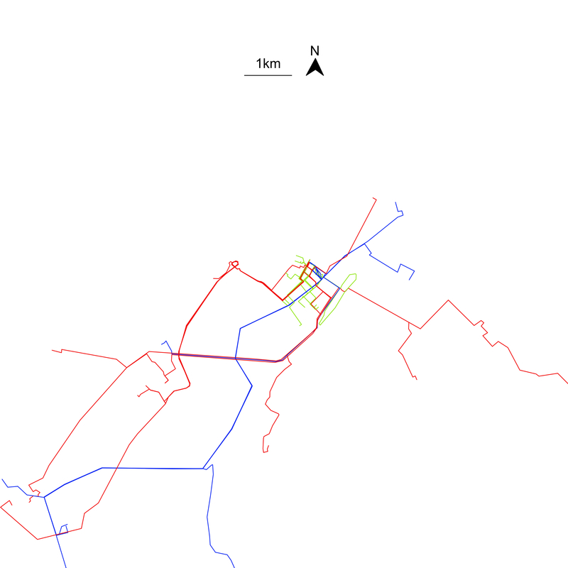 Carte selon les moyens de transport